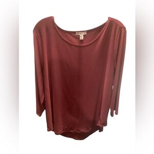 D B Rust Red Scope Neck 3/4 length Sleeve